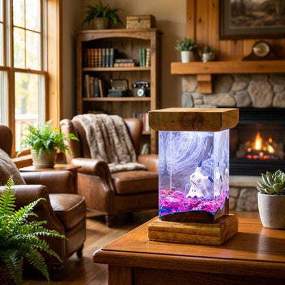 Mimikyu Resin Night Light – Glowing Pokémon Diorama Lamp | Handmade Epoxy Art | Anime Gaming Room Decor | Unique Collector Gift